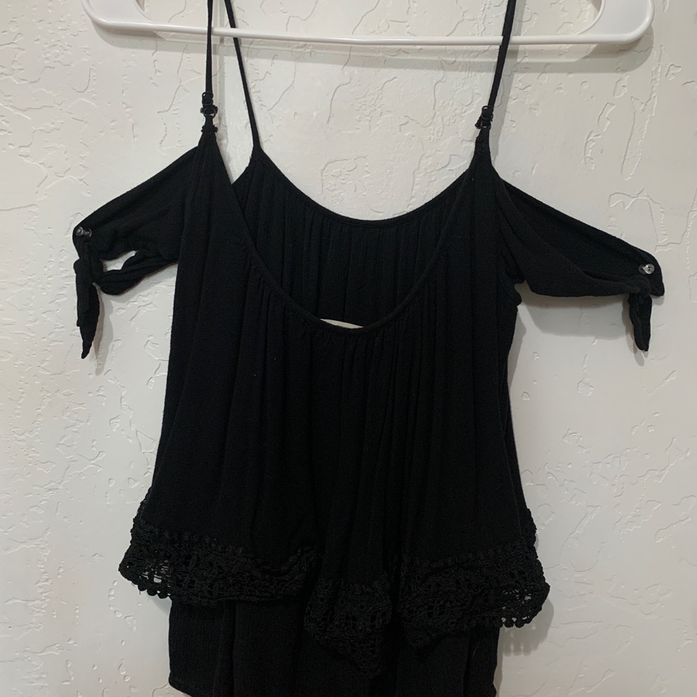 Black dressy tank top with ties